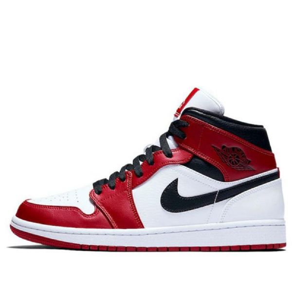 Nike Air Jordan 1 Mid Tops Retro Koripallokengät Miehille Punainen Valkoinen