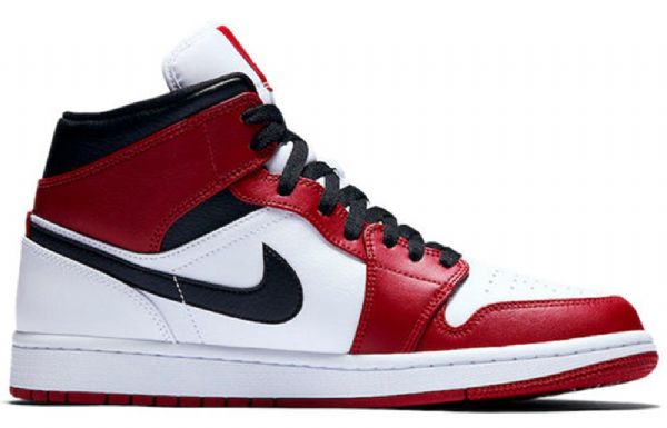 Nike Air Jordan 1 Mid Tops Retro Koripallokengät Miehille Punainen Valkoinen