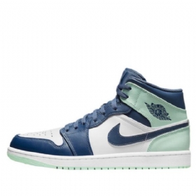 Nike Air Jordan 1 Mid Tops Retro Koripallokengät Miehille Sininen Minttu