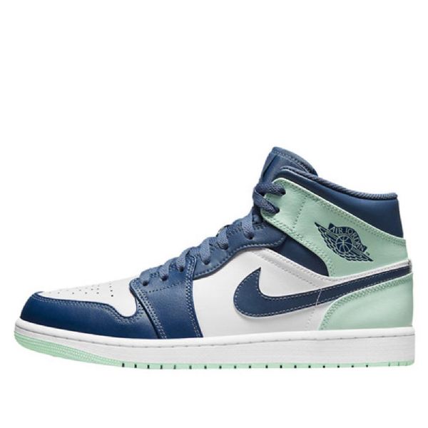 Nike Air Jordan 1 Mid Tops Retro Koripallokengät Miehille Sininen Minttu