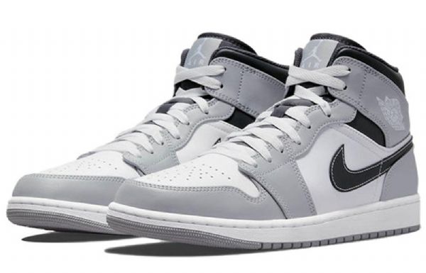 Nike Air Jordan 1 Mid Tops Retro Koripallokengät Miehille Vaaleanharmaa