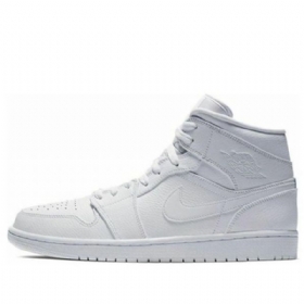 Nike Air Jordan 1 Mid Tops Retro Koripallokengät Miehille Valkoinen