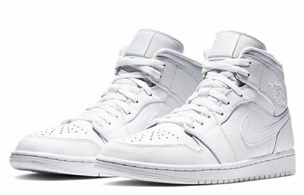 Nike Air Jordan 1 Mid Tops Retro Koripallokengät Miehille Valkoinen