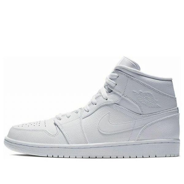 Nike Air Jordan 1 Mid Tops Retro Koripallokengät Miehille Valkoinen