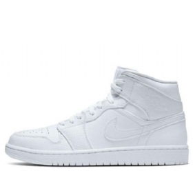 Nike Air Jordan 1 Mid Tops Retro Koripallokengät Miehille Valkoinen
