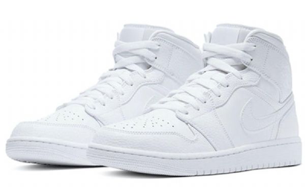 Nike Air Jordan 1 Mid Tops Retro Koripallokengät Miehille Valkoinen