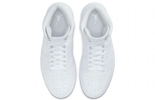 Nike Air Jordan 1 Mid Tops Retro Koripallokengät Miehille Valkoinen
