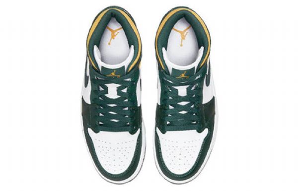 Nike Air Jordan 1 Mid Tops Retro Koripallokengät Miehille Vihreä Musta