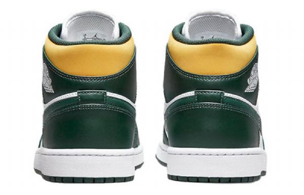 Nike Air Jordan 1 Mid Tops Retro Koripallokengät Miehille Vihreä Musta