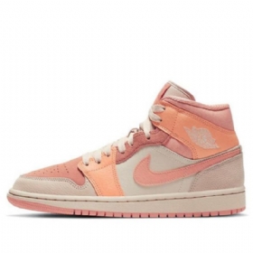 Nike Air Jordan 1 Mid Tops Retro-koripallokengät Naisille Coral
