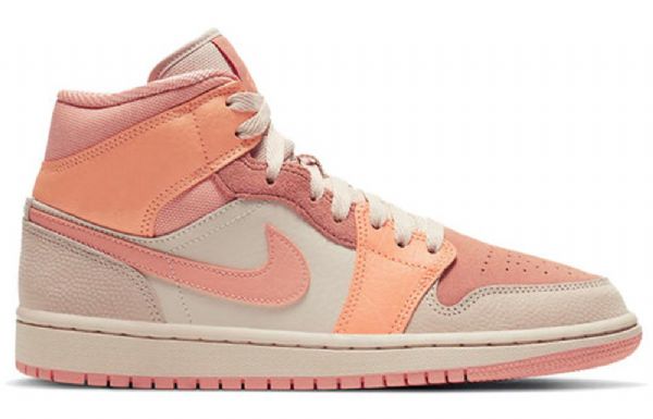 Nike Air Jordan 1 Mid Tops Retro-koripallokengät Naisille Coral