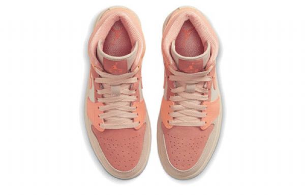 Nike Air Jordan 1 Mid Tops Retro-koripallokengät Naisille Coral