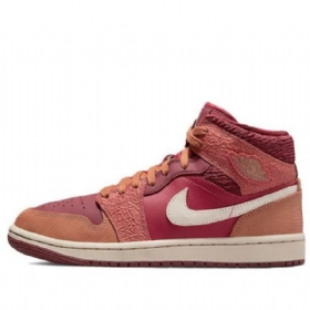 Nike Air Jordan 1 Mid Tops Retro-koripallokengät Naisille Coral