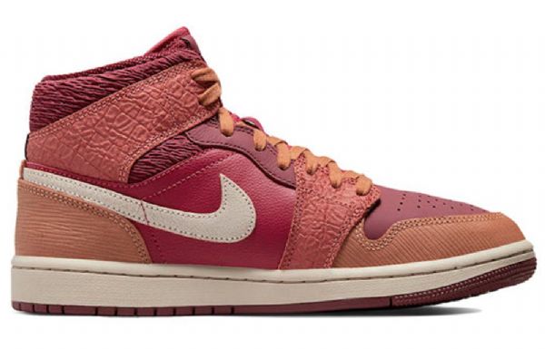 Nike Air Jordan 1 Mid Tops Retro-koripallokengät Naisille Coral