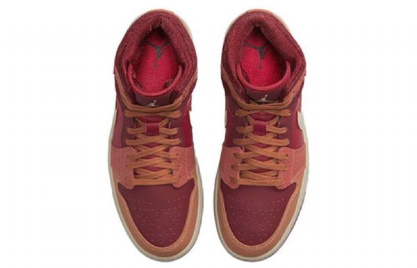 Nike Air Jordan 1 Mid Tops Retro-koripallokengät Naisille Coral
