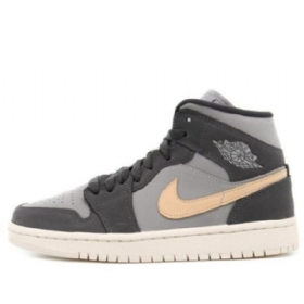Nike Air Jordan 1 Mid Tops Retro Koripallokengät Naisille Harmaa