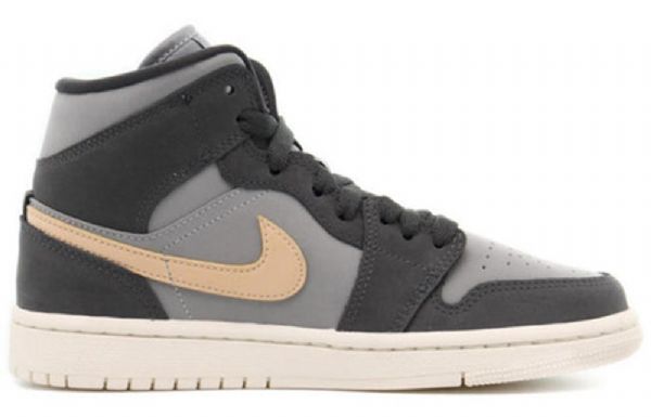 Nike Air Jordan 1 Mid Tops Retro Koripallokengät Naisille Harmaa