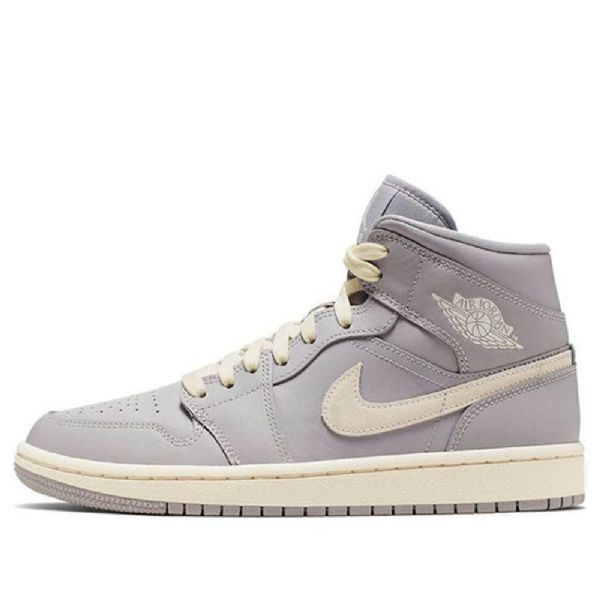 Nike Air Jordan 1 Mid Tops Retro Koripallokengät Naisille Harmaa Vaalea