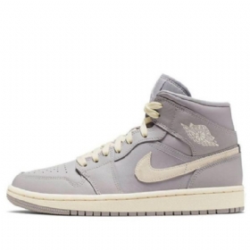Nike Air Jordan 1 Mid Tops Retro Koripallokengät Naisille Harmaa Vaalea