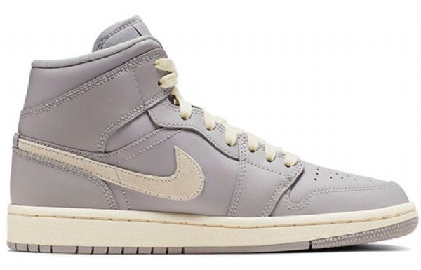Nike Air Jordan 1 Mid Tops Retro Koripallokengät Naisille Harmaa Vaalea