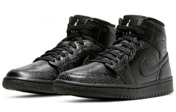Nike Air Jordan 1 Mid Tops Retro Koripallokengät Naisille Musta