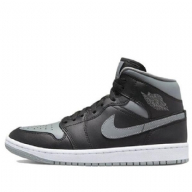 Nike Air Jordan 1 Mid Tops Retro Koripallokengät Naisille Musta Harmaa