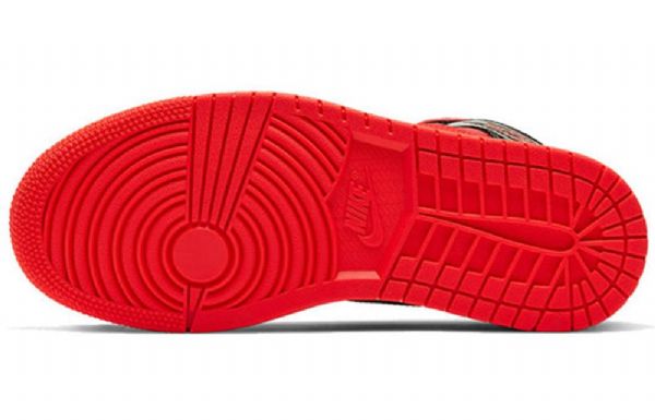 Nike Air Jordan 1 Mid Tops Retro Koripallokengät Naisille Musta Punainen
