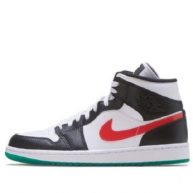 Nike Air Jordan 1 Mid Tops Retro Koripallokengät Naisille Musta Valkoinen