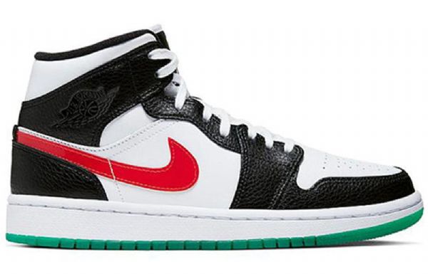 Nike Air Jordan 1 Mid Tops Retro Koripallokengät Naisille Musta Valkoinen