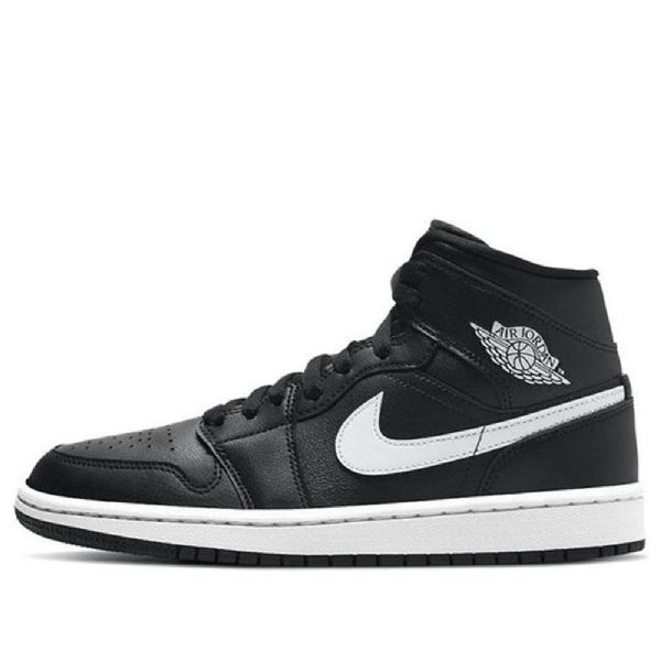 Nike Air Jordan 1 Mid Tops Retro Koripallokengät Naisille Musta Valkoinen