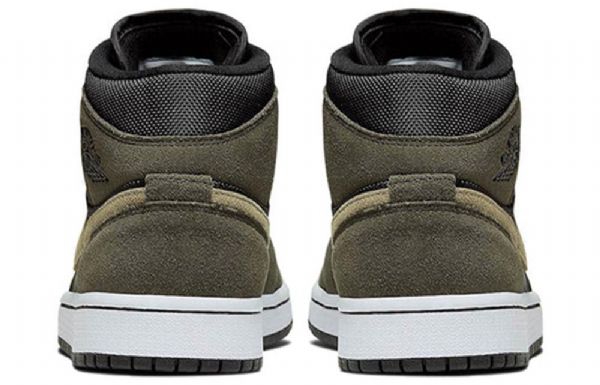 Nike Air Jordan 1 Mid Tops Retro Koripallokengät Naisille Oliivinvihreä