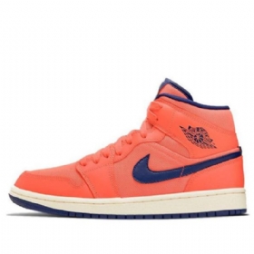 Nike Air Jordan 1 Mid Tops Retro Koripallokengät Naisille Oranssi