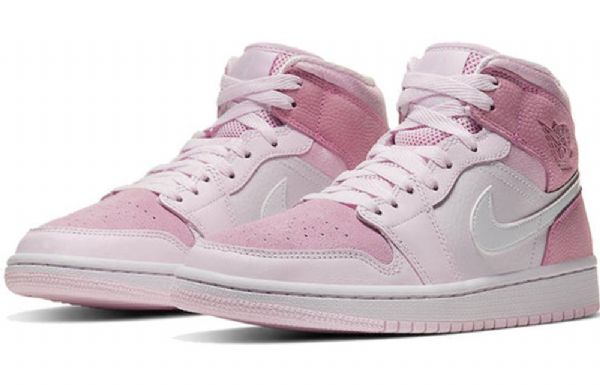 Nike Air Jordan 1 Mid Tops Retro Koripallokengät Naisille Pinkki