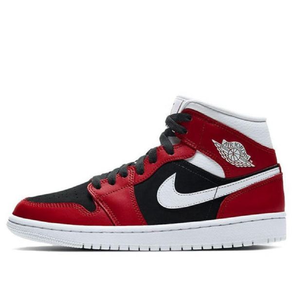 Nike Air Jordan 1 Mid Tops Retro Koripallokengät Naisille Punainen Musta