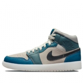 Nike Air Jordan 1 Mid Tops Retro Koripallokengät Naisille Sininen Punainen