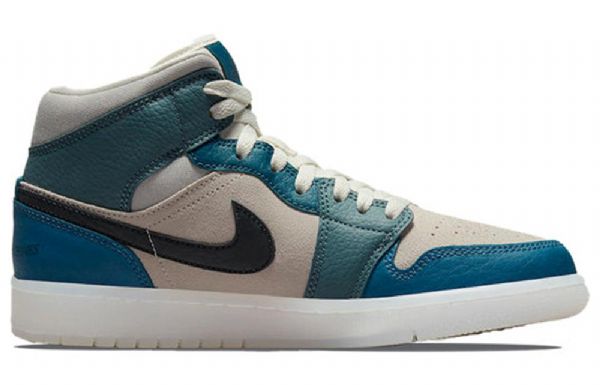 Nike Air Jordan 1 Mid Tops Retro Koripallokengät Naisille Sininen Punainen