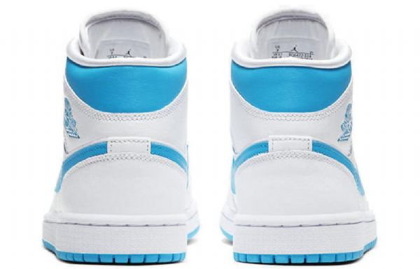 Nike Air Jordan 1 Mid Tops Retro Koripallokengät Naisille Sininen Valkoinen