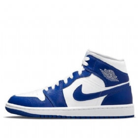 Nike Air Jordan 1 Mid Tops Retro Koripallokengät Naisille Siniset