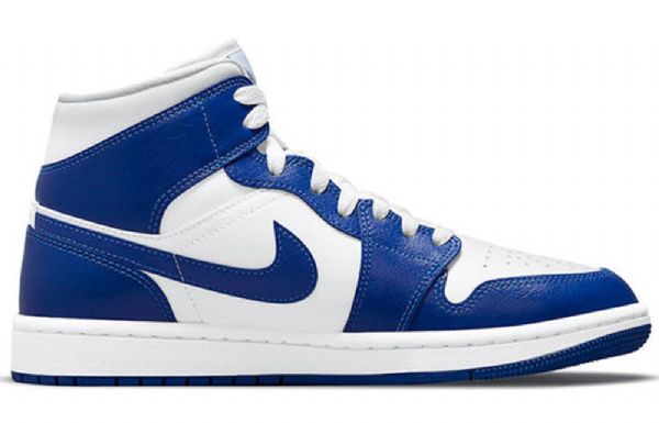 Nike Air Jordan 1 Mid Tops Retro Koripallokengät Naisille Siniset