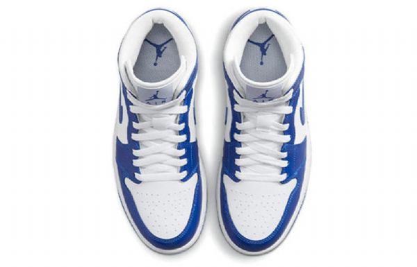 Nike Air Jordan 1 Mid Tops Retro Koripallokengät Naisille Siniset