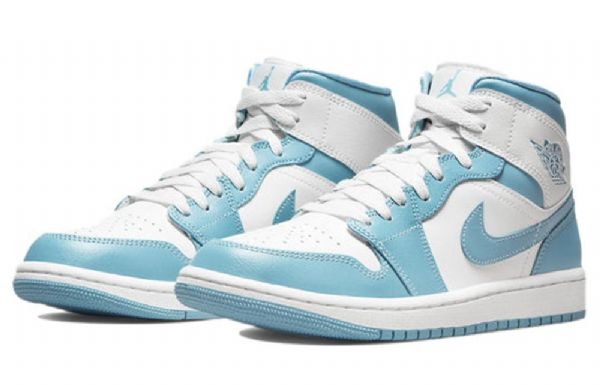 Nike Air Jordan 1 Mid Tops Retro Koripallokengät Naisille Siniset