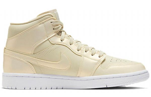 Nike Air Jordan 1 Mid Tops Retro Koripallokengät Naisille Sitruunankeltainen