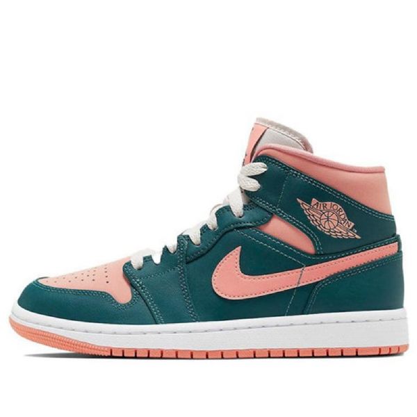 Nike Air Jordan 1 Mid Tops Retro Koripallokengät Naisille Tummanvihreä