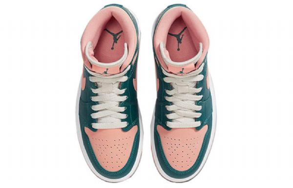 Nike Air Jordan 1 Mid Tops Retro Koripallokengät Naisille Tummanvihreä