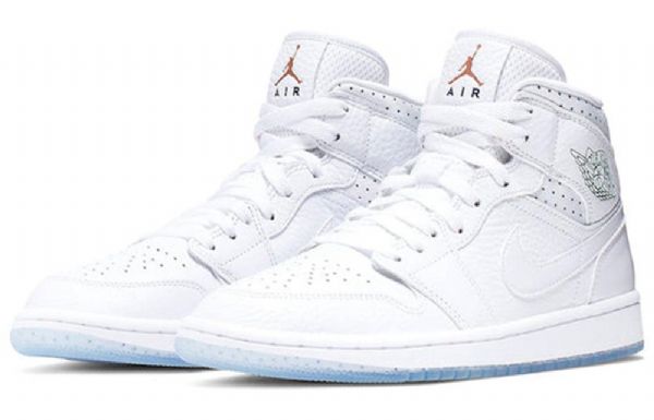 Nike Air Jordan 1 Mid Tops Retro Koripallokengät Naisille Valkoinen