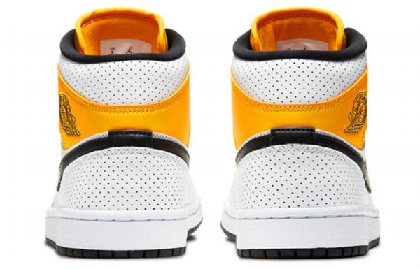 Nike Air Jordan 1 Mid Tops Retro Koripallokengät Naisille Valkoinen Kulta