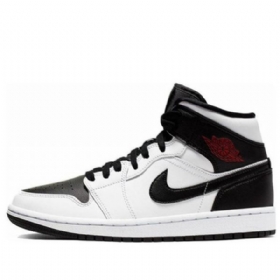 Nike Air Jordan 1 Mid Tops Retro Koripallokengät Naisille Valkoinen Musta