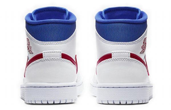 Nike Air Jordan 1 Mid Tops Retro Koripallokengät Naisille Valkoinen Sininen Punainen