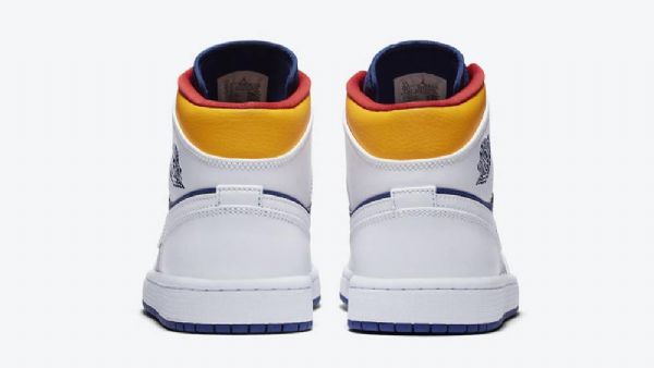Nike Air Jordan 1 Mid Tops Royal Laser Kengät Miehille Sininen Oranssi