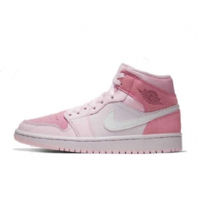 Nike Air Jordan 1 Mid Tops Sävyt Naisten Kesäkengät Vaaleanpunainen